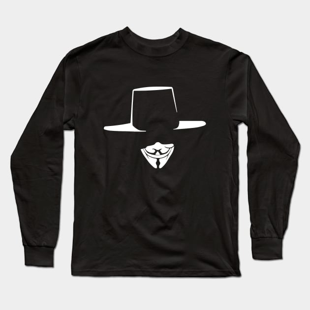 V For Vendetta Long Sleeve T-Shirt by KrateMilk